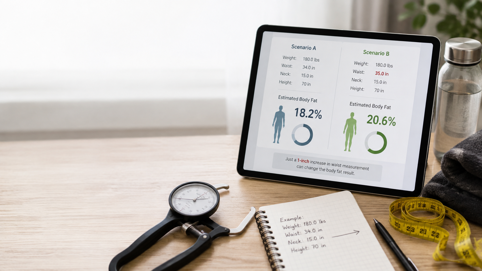 Body Fat Calculator Example: How One Small Input Change Can Shift the Answer