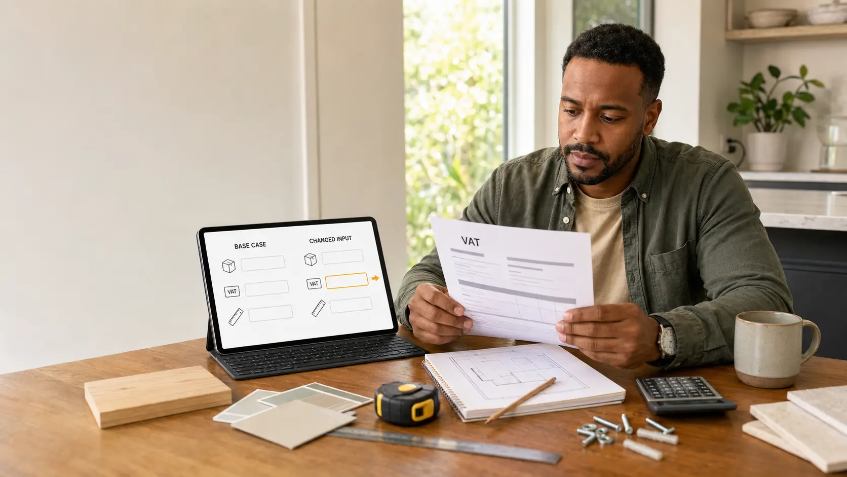Marcus in Sacramento, California: Which VAT Input Matters Most When planning a household task with consistent units?
