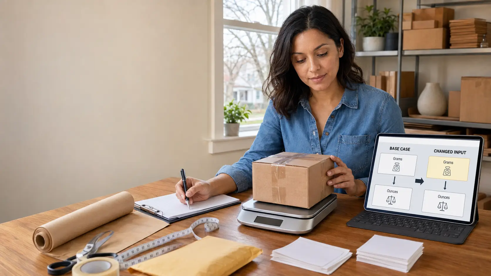 Maya in Columbus, Ohio: Which Grams to Ounces Input Matters Most When checking a shipping weight before buying postage?
