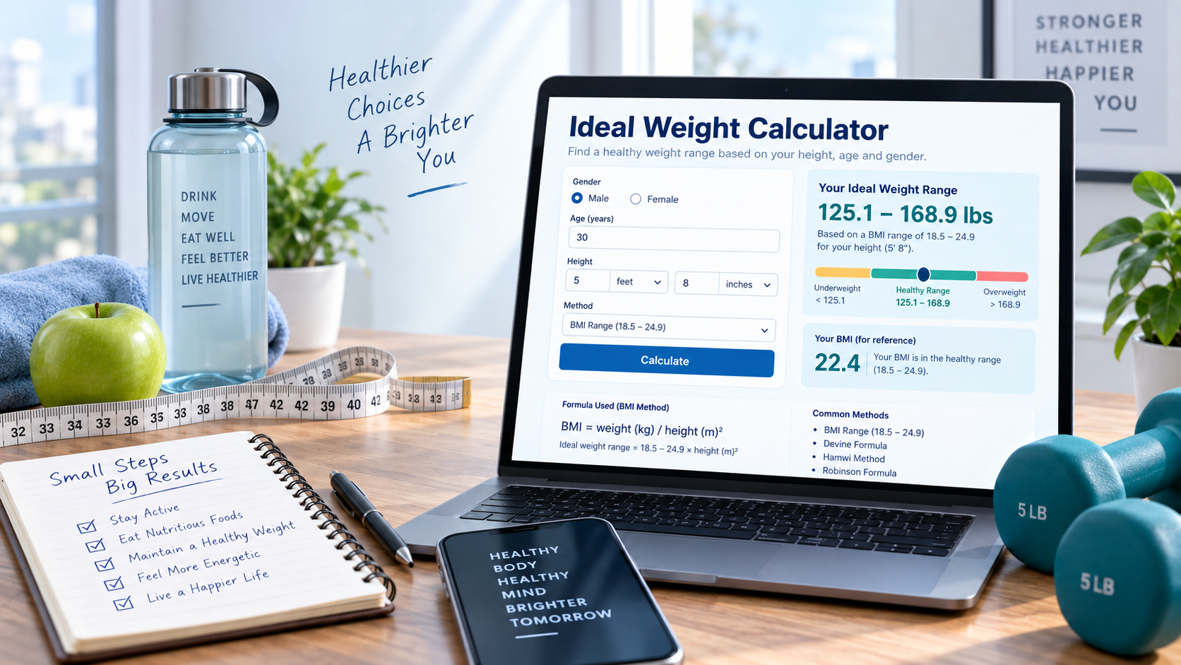 Ideal Weight Calculator Guide: Inputs, Formula and Result Interpretation